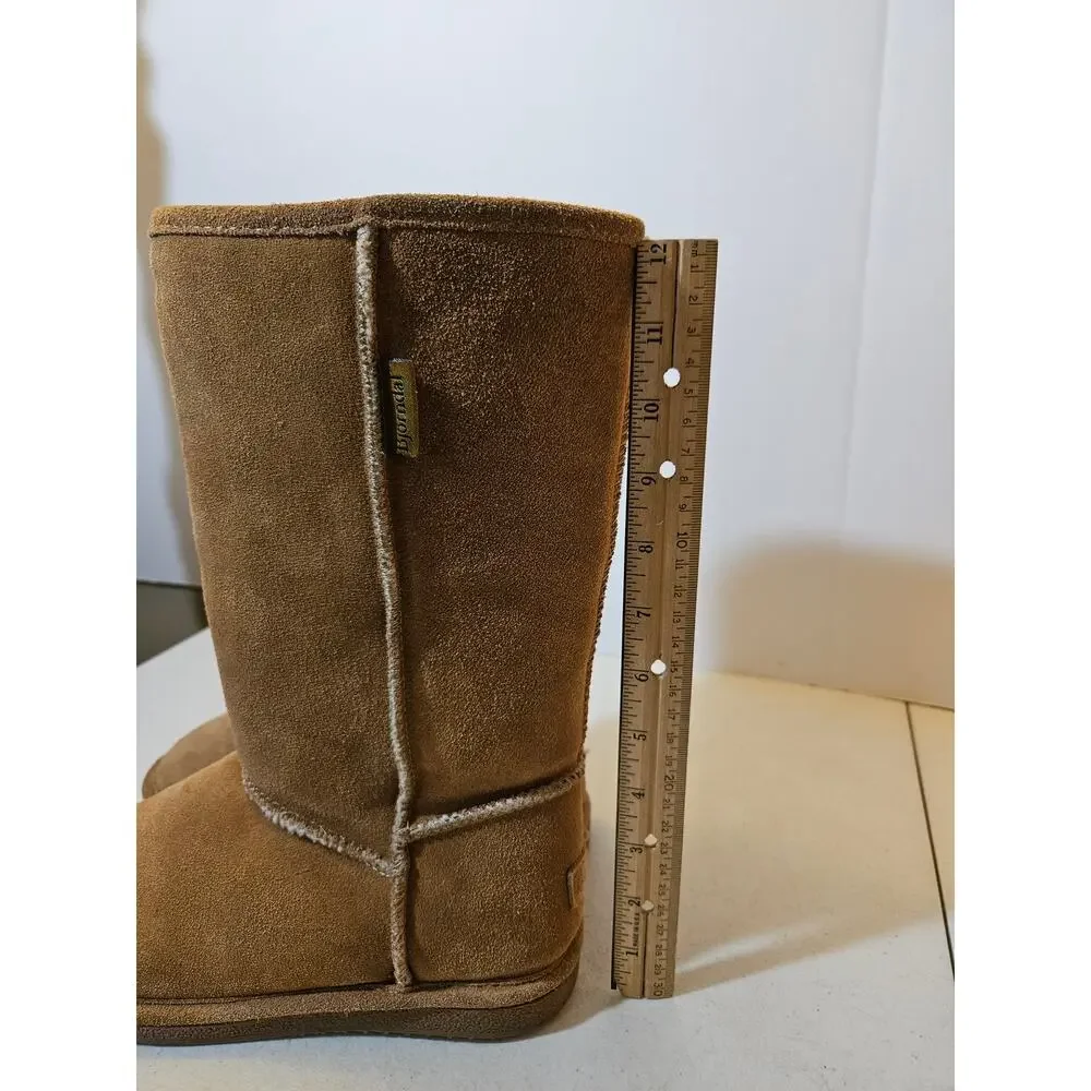 Bjorndal womens brown suede leather boots - size 7